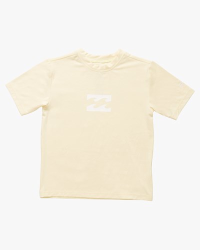 Billabong (2-7) All Day Wave Loose Fit Corta Sleeve Surf Tee Amarillo | JQZHUK305