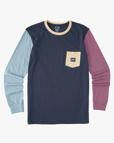 Billabong (2-7) Apex Pocket T-Shirt Azul Marino | VICORD437