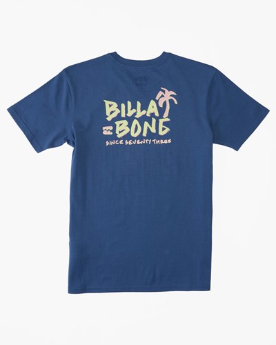 Billabong (2-7) Lounge Corta Sleeve T-Shirt Azules | BMDWGN789