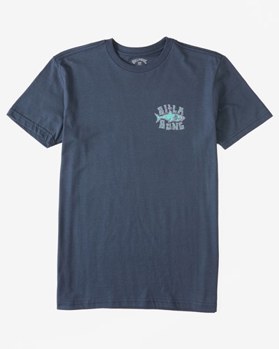 Billabong (2-7) Sharky Corta Sleeve T-Shirt Azul Marino | LAQZTF681