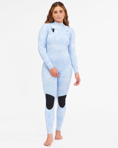 Billabong 3/2 Salty Dayz Chest Zip Full Wetsuit Azules | PMITKB279