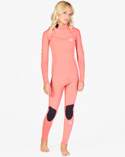 Billabong 3/2 Synergy Back Zip Full Wetsuit Coral | QOKDIJ158