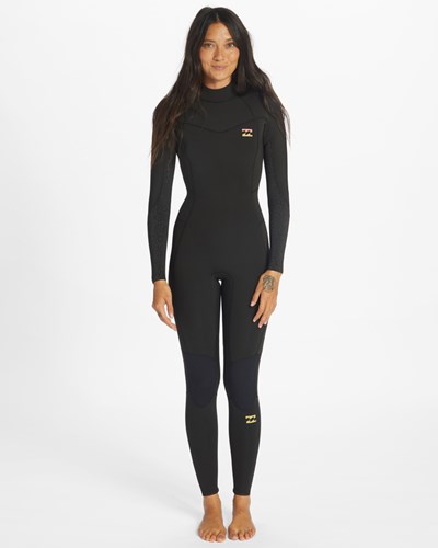 Billabong 3/2 Synergy Back Zip Full Wetsuit Negras | VDEYZO478