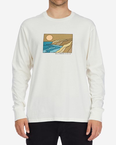 Billabong A/Div Boulder Organic Long Sleeve T-Shirt Blancas | PKQZVC438