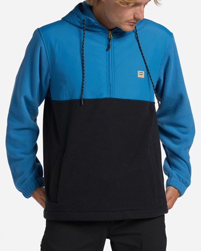 Billabong A/Div Boundary Encapuchado Half-Zip Pullover Azules Oscuro | KTHFYB563