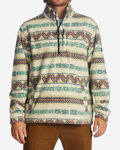 Billabong A/Div Boundary Half-Zip Mock Neck Pullover Kaki | KYVGNA716