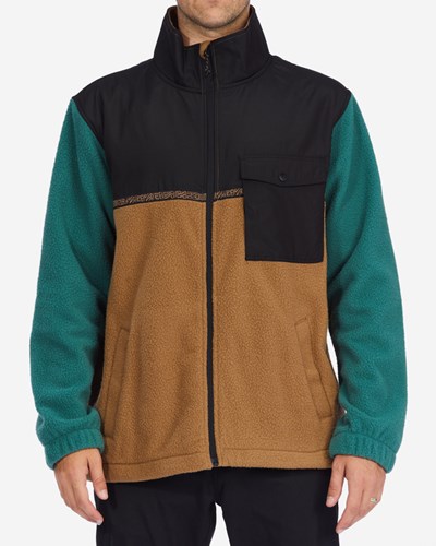 Billabong A/Div Boundary Trail Zip-Up Fleece Clay | FPZITV162