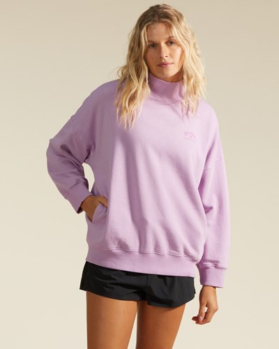 Billabong A/Div Canyon Mock Neck Sweatshirt Lavanda | GUOBJV610