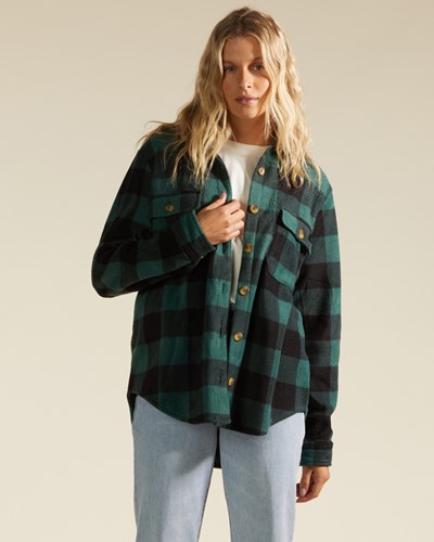 Billabong A/Div Forge Fleece Flannel Shacket Evergreen | MJOXCL827