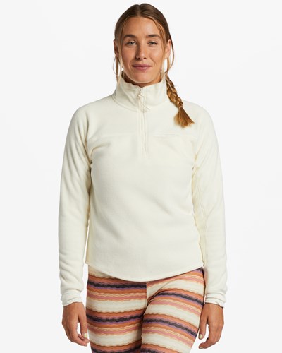 Billabong A/Div On The Slopes Half-Zip Mock Neck Fleece Pullover Fresh Powder | ICSDPK061