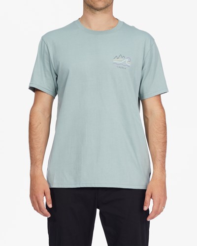 Billabong A/Div Peaks Organic Corta Sleeve T-Shirt Agave | RUOKGA082