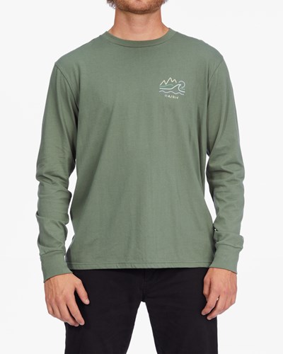 Billabong A/Div Peaks Organic Long Sleeve T-Shirt Surplus | AJEXDC251