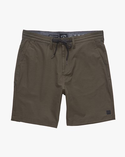 Billabong A/Div Surftrek Plus Organic Elastic Cintura Shorts 19" Verde Oliva Oscuro | BMNRJD031