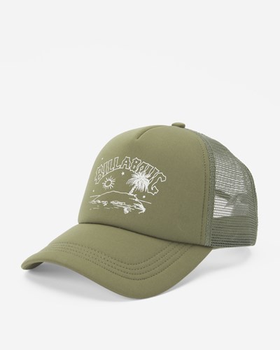 Billabong Across Waves Trucker Hat Avocado | DOEBZT807