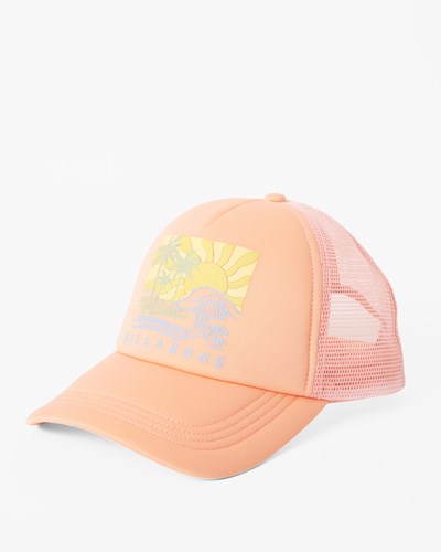 Billabong Across Waves Trucker Hat Peach Pit | TDISZH371