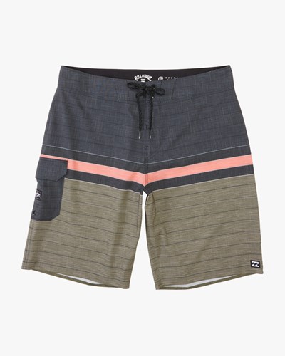 Billabong All Day Heather Stripe Pro Boardshorts 20" Military | DCVLTS934