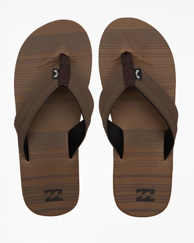 Billabong All Day Impact Print Slip-On Sandals Camel | SAUZKQ375