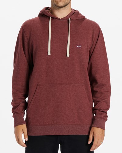 Billabong All Day Organic Pullover Hoodie Oxblood | NJEDXU189