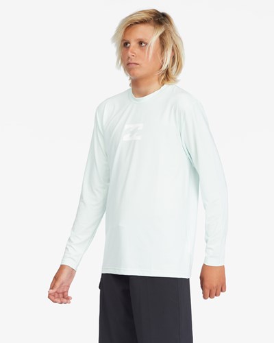 Billabong All Day Wave Loose Fit Long Sleeve Surf Tee Seaglass | KVRWXJ327