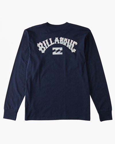 Billabong Arch Fill Long Sleeve T-Shirt Azul Marino | IPZUDJ723