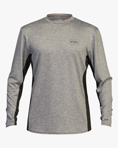 Billabong Arch Mesh UPF 50+ Long Sleeve Rashguard Gris | BAEQGS394