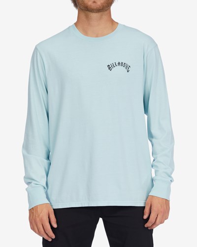 Billabong Arch Wave Washed Long Sleeve T-Shirt Coastal | LOHNDY530