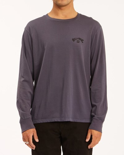 Billabong Archwave Wave Washed Long Sleeve T-Shirt Char | MXAZYG035