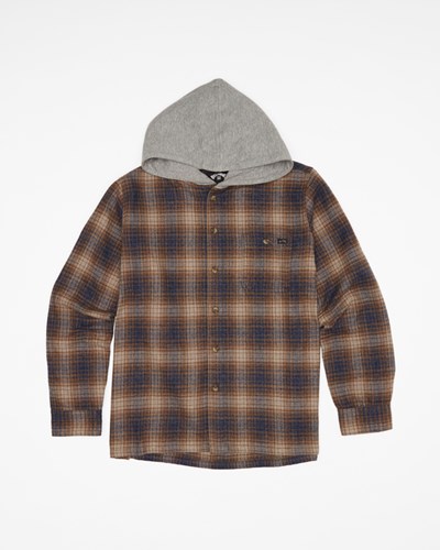 Billabong Baja Encapuchado Flannel Shirt Midnight | TFGALB817