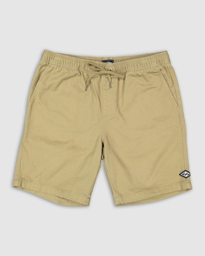 Billabong Beach Days Layback Twill Elastic Cintura Walkshorts 18.5" Gravel | KOCVAT561