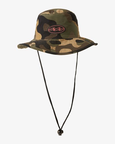 Billabong Big John Print Surf Safari Hat Verde Oliva Camuflaje | DTPHOX625