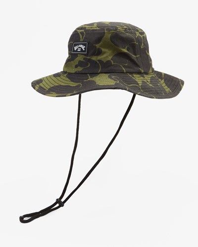 Billabong Big John Print Surf Safari Hat Verde Camuflaje | IUNRDC540