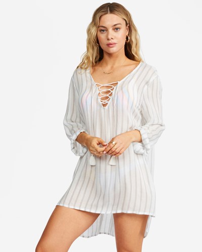 Billabong Blue Skies Mini Beach Cover-Up White/Multi | UKZJED370