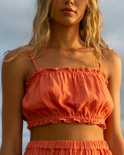 Billabong By The Beach Crop Top Rosas | OVIKCU725