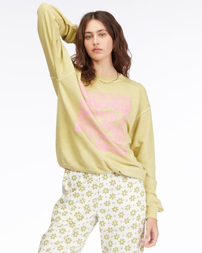 Billabong Chasing The Moon Crewneck Sweatshirt Kiwi | XFSBOJ509