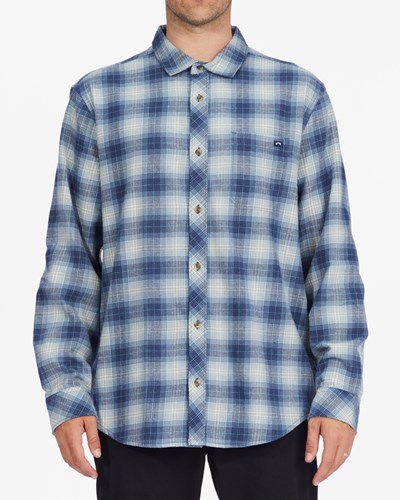 Billabong Coastline Flannel Shirt Azules | EBMNSL609