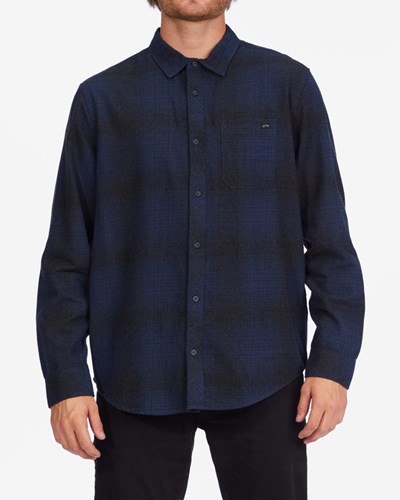 Billabong Coastline Flannel Shirt Azules Oscuro | HAZQES263