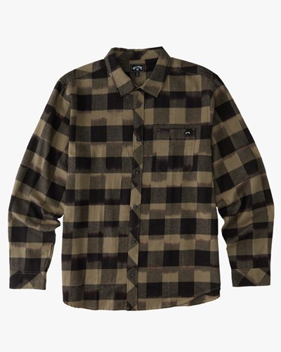 Billabong Coastline Flannel Shirt Negras | QUNCZJ768