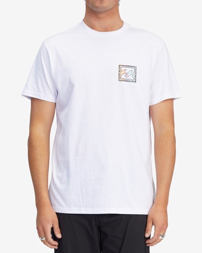 Billabong Crayon Wave Corta Sleeve T-Shirt Blancas | GJTOZU140