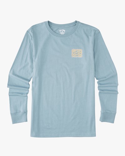 Billabong Crayon Wave Long Sleeve T-Shirt Azules | GYTORH964