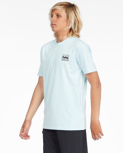 Billabong Crayon Wave Loose Fit Corta Sleeve Surf Tee Coastal | NQGMAE602