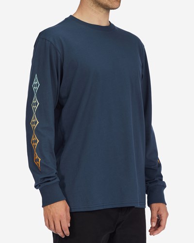 Billabong D Bah Wave Long Sleeve T-Shirt Azul Marino | FEDTMI571