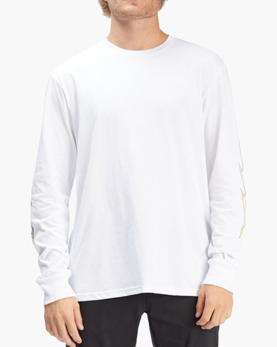 Billabong D Bah Wave Washed Long Sleeve T-Shirt Blancas | VJAFOZ268