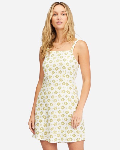 Billabong Daisy Craze Mini Vestido Salt Crystal | IJTVCK698