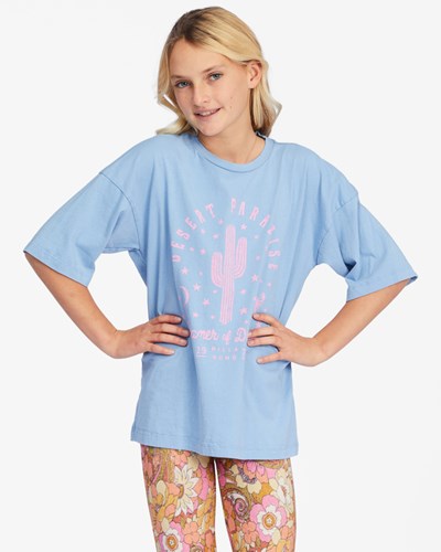 Billabong Desert Paradise Estampadas Boyfriend T-Shirt Indigo Claro | LIDOAM290