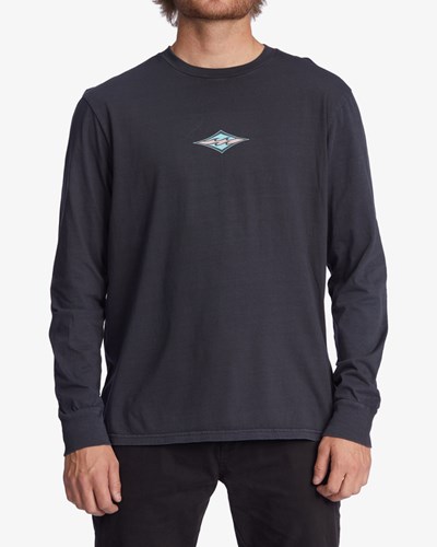 Billabong Diamond Wave Washed Long Sleeve T-Shirt Negras | MQVUCJ405