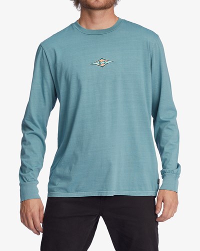 Billabong Diamond Wave Washed Long Sleeve T-Shirt Verde Menta | PCMJHX697