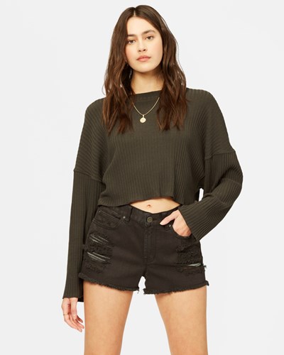 Billabong Drift Away Frayed Shorts Negras | DAFZPJ257