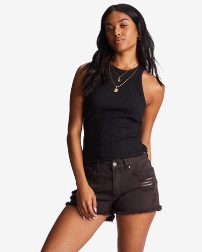 Billabong Drift Away Frayed Shorts Negras | SVZLQK051