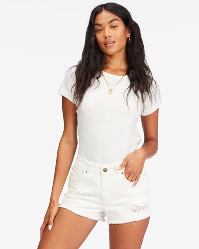 Billabong Drift Away Frayed Shorts Salt Crystal 1 | CQFUAR027