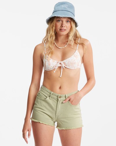 Billabong Drift Away Frayed Shorts Verde Menta | VBWNSU764